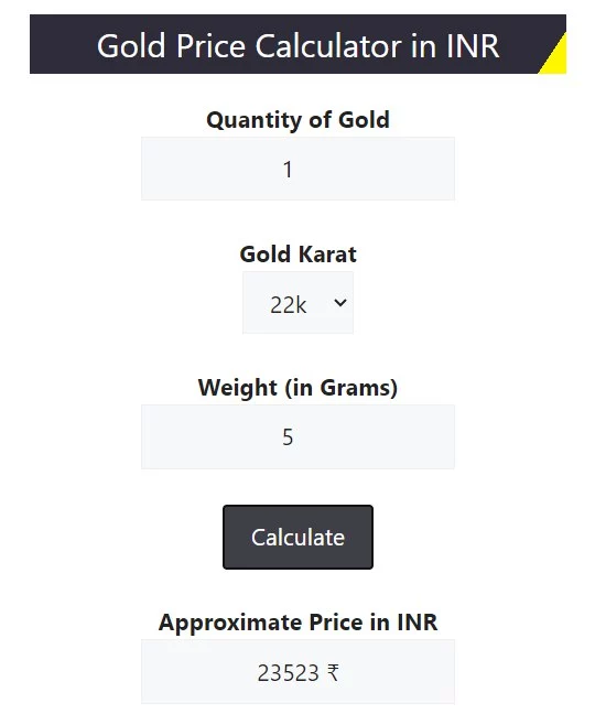 Gold-Price-Calculator